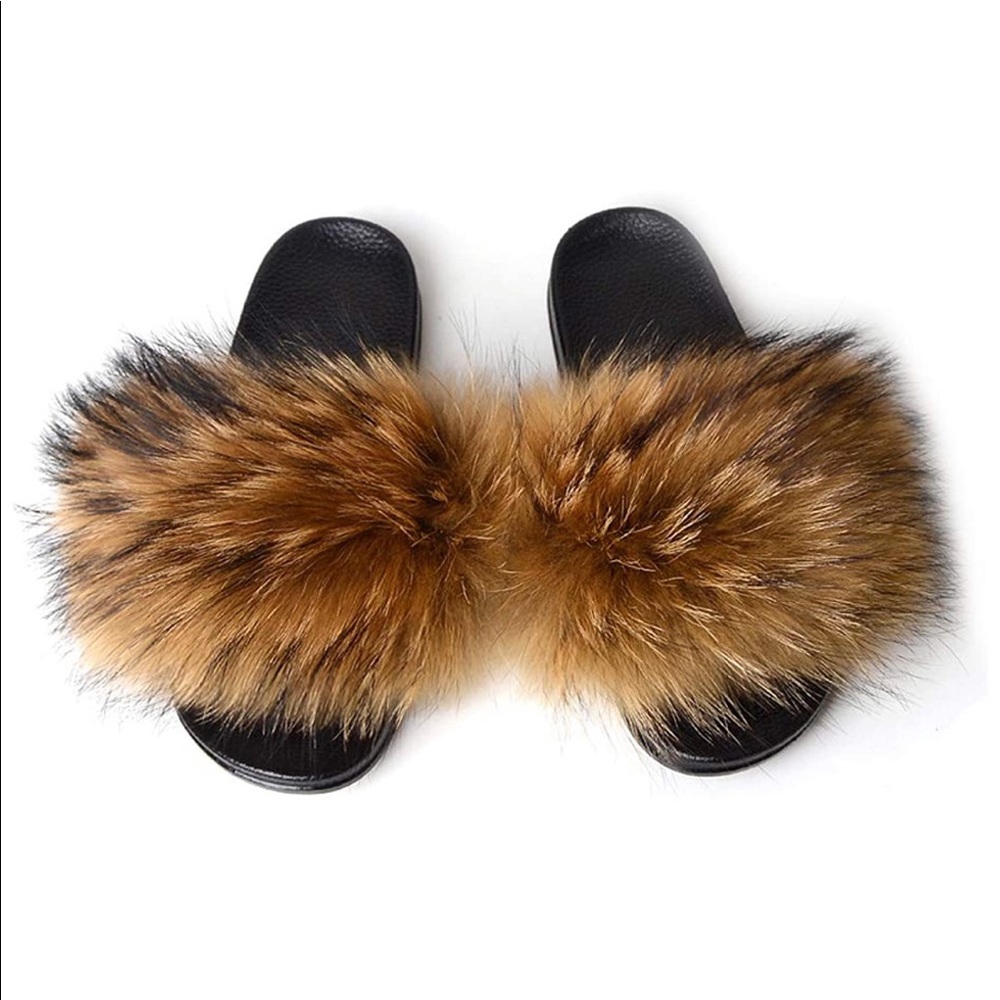 Genuine Fur Slides